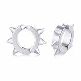 Vnox Rock Rivet Ear Clip No Needle Hoop Earrings for men