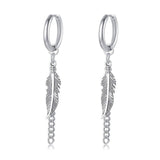 Vnox Unique Long Chain Dangle Earrings for Men