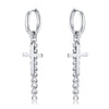 Vnox Unique Long Chain Dangle Earrings for Men