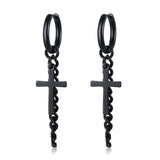 Vnox Unique Long Chain Dangle Earrings for Men