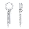 Vnox Unique Long Chain Dangle Earrings for Men