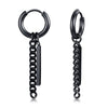 Vnox Unique Long Chain Dangle Earrings for Men