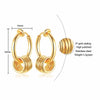 Vnox Multi Size Stainless Steel Interlocked Circles Earrings for Women